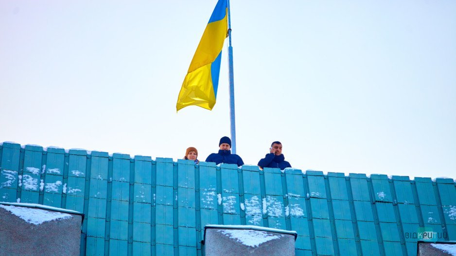 В Днепре состоялся патриотический флешмоб ко Дню Соборности Украины - рис. 2