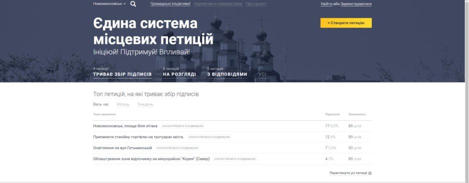 В Новомосковске заработала система электронных петиций - рис. 1