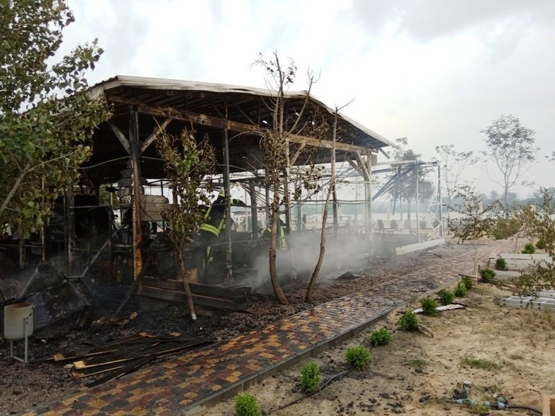 В Днепропетровской области произошел пожар в кафе - рис. 1