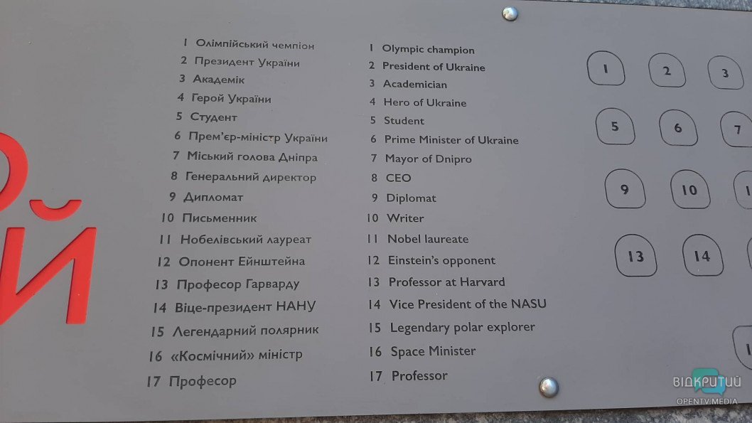 Зі стільців біля Дніпровського університету прибрали тематичні написи - рис. 2