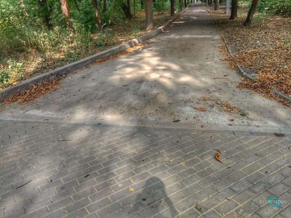 Дизайнерские лавочки и новые дорожки: как проходит реконструкция парка возле ДНУ - рис. 9