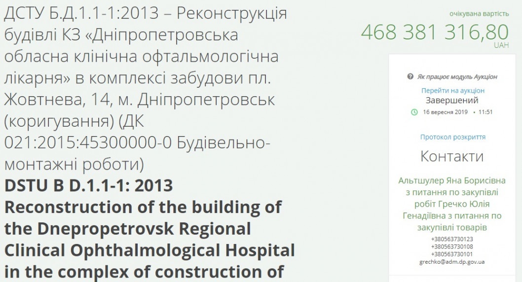 Офтальмологическую клинику в Днепре реконструирует компания депутата Мишалова - рис. 1