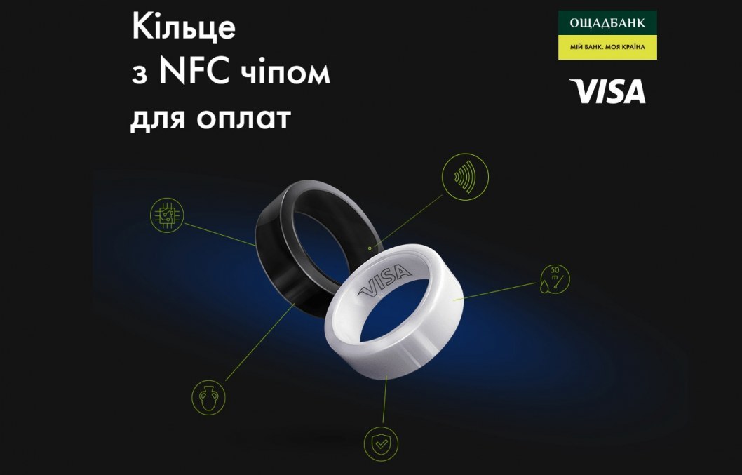 Банк Украины запустил продажу колец со встроенным NFC модулем - рис. 1