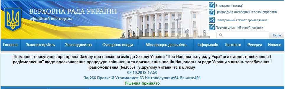 Рада приняла закон об избрании членов Национального совета - рис. 1