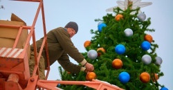 В центре Днепра поставили и нарядили елку (ФОТО) - рис. 15