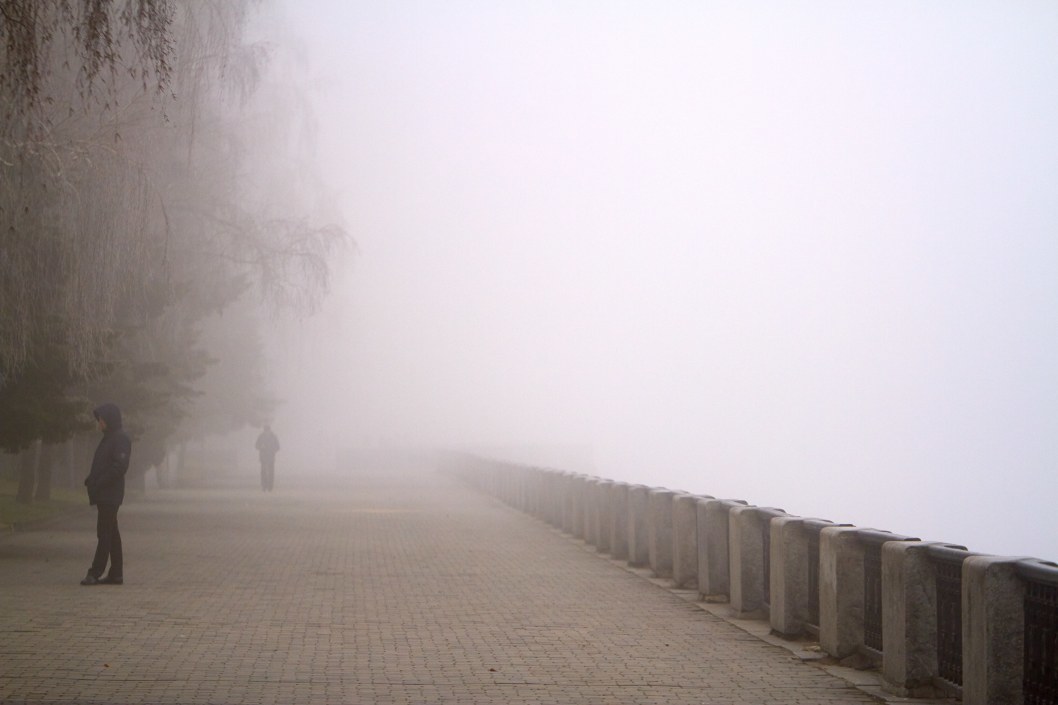Почти как в "Холодном сердце": как выглядит набережная Днепра в тумане и инее (ФОТО) - рис. 1