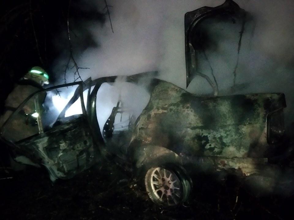Выгорел дотла: под Днепром автомобиль вылетел с дороги и загорелся - рис. 2