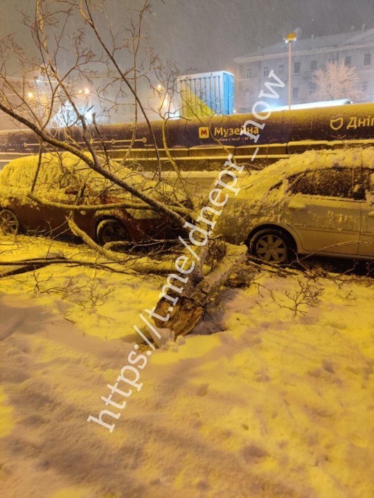 Зима пришла: десятки ДТП, километровые пробки, упавшие деревья и перебои со светом в Днепре (ФОТО, ВИДЕО) - рис. 7