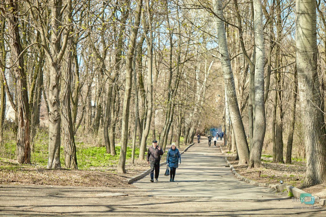 Весенние прогулки или самоизоляция: что происходит во время карантина в парке на проспекте Гагарина в Днепре (ФОТОРЕПОРТАЖ) - рис. 18