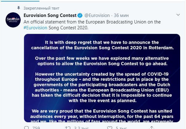 Евровидение 2020 в Нидерландах официально отменили из-за коронавируса - рис. 1