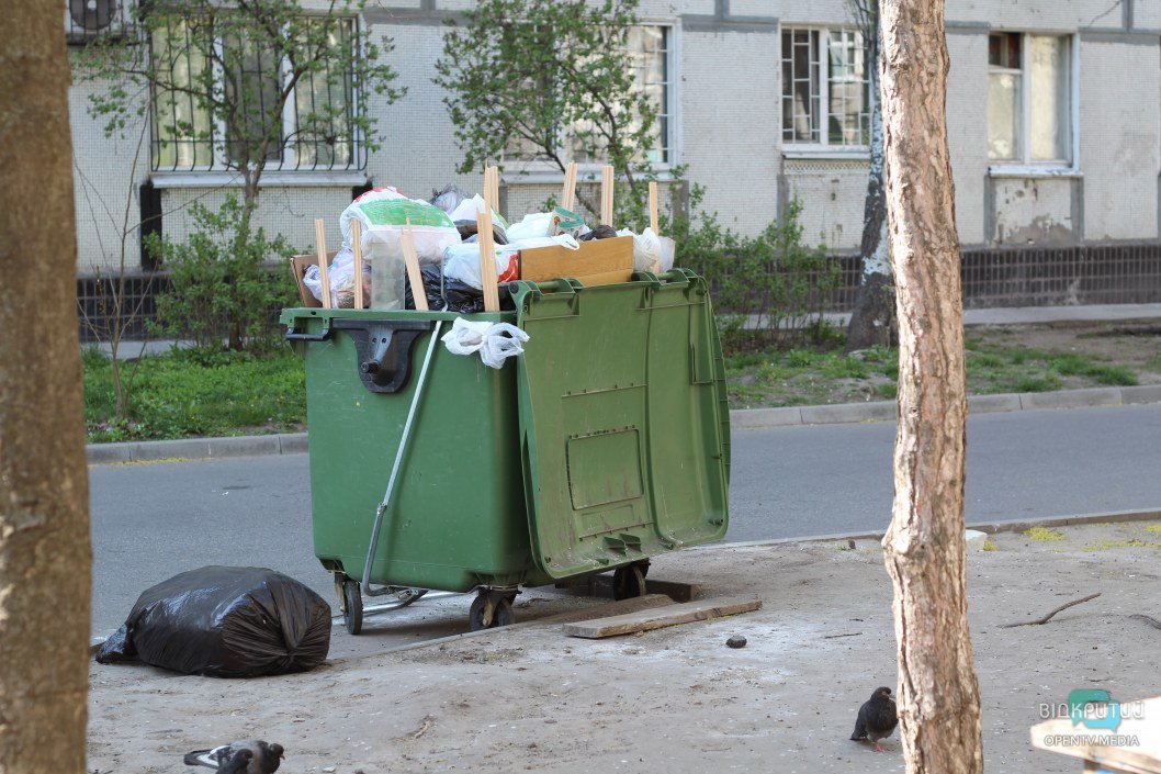 В Днепре на Красном Камне мусорные баки переполнены отходами (ФОТО) - рис. 5