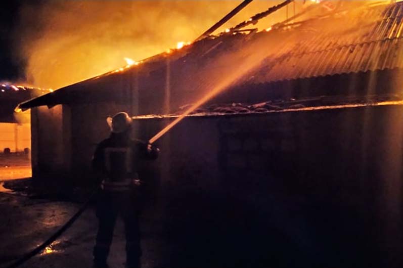 Под Днепром случился пожар на сельскохозяйственном предприятии (ФОТО)