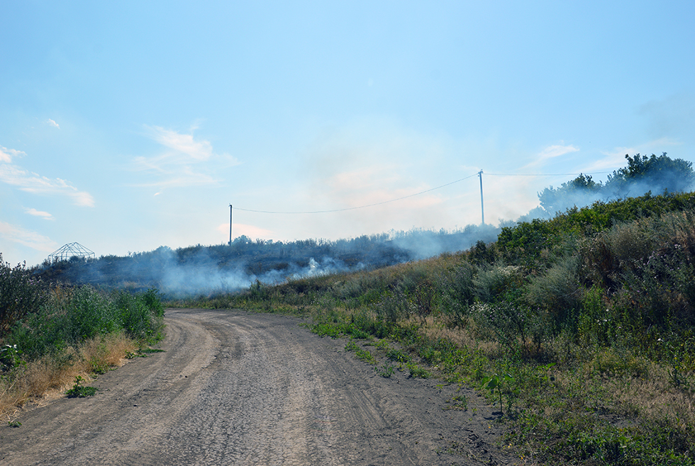 Выгорело несколько гектаров травы: возле Днепра тушили пожар (ФОТО, ВИДЕО) - рис. 1