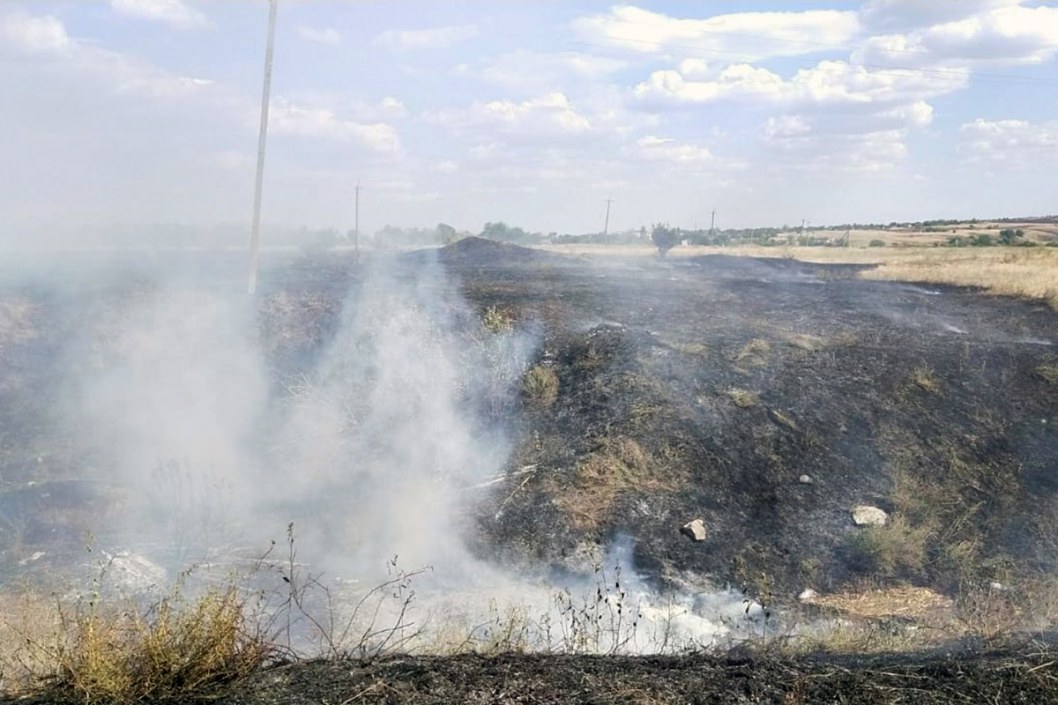 Под Днепром загорелась сухая трава - рис. 2