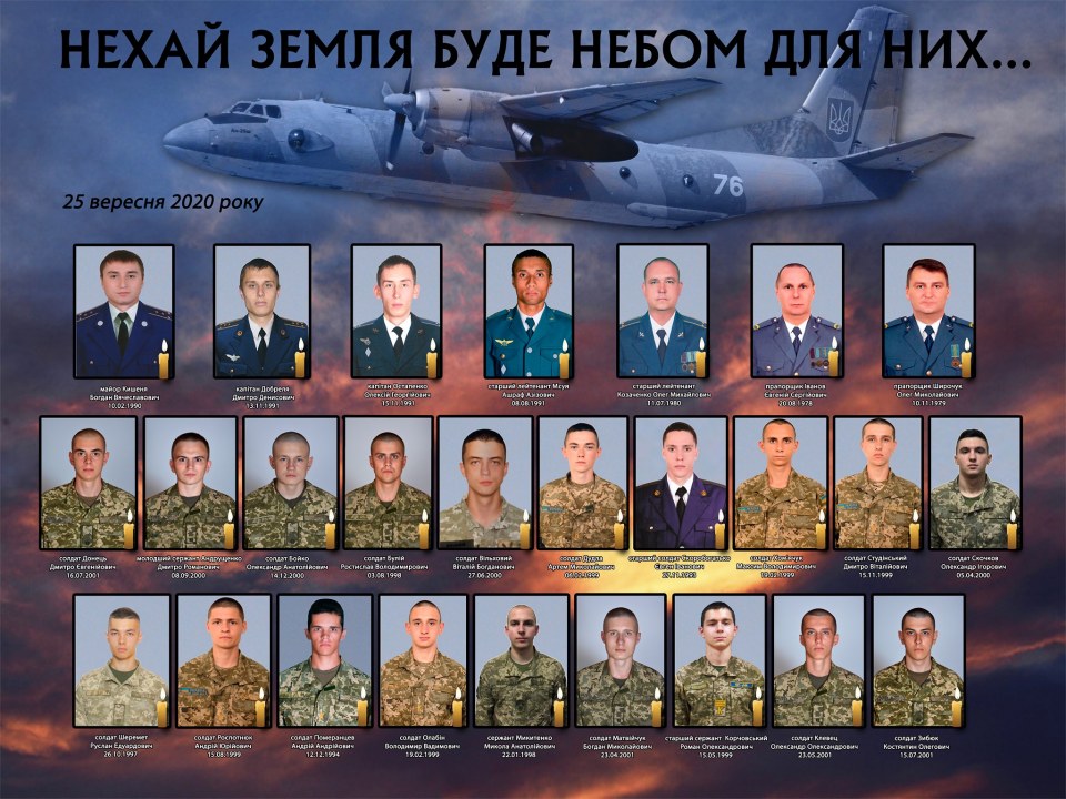 Самому младшему было 19: список погибших в авиакатастрофе под Харьковом - рис. 1