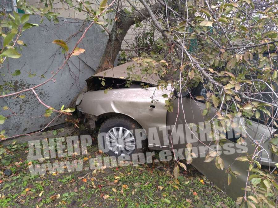 В Днепре водитель на легковушке влетел в забор частного дома - рис. 2