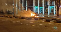 ДТП в центре Днепра: посреди дороги горит авто - рис. 4