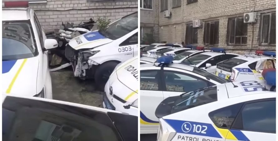 В Днепре обнаружили «кладбище» разбитых полицейских автомобилей (ВИДЕО) - рис. 1