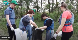 В Днепре студенты вузов убирали от мусора остров Зеленый (ВИДЕО) - рис. 9