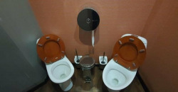 В Каменском на одной из заправок обнаружили необычный туалет для двоих - рис. 6