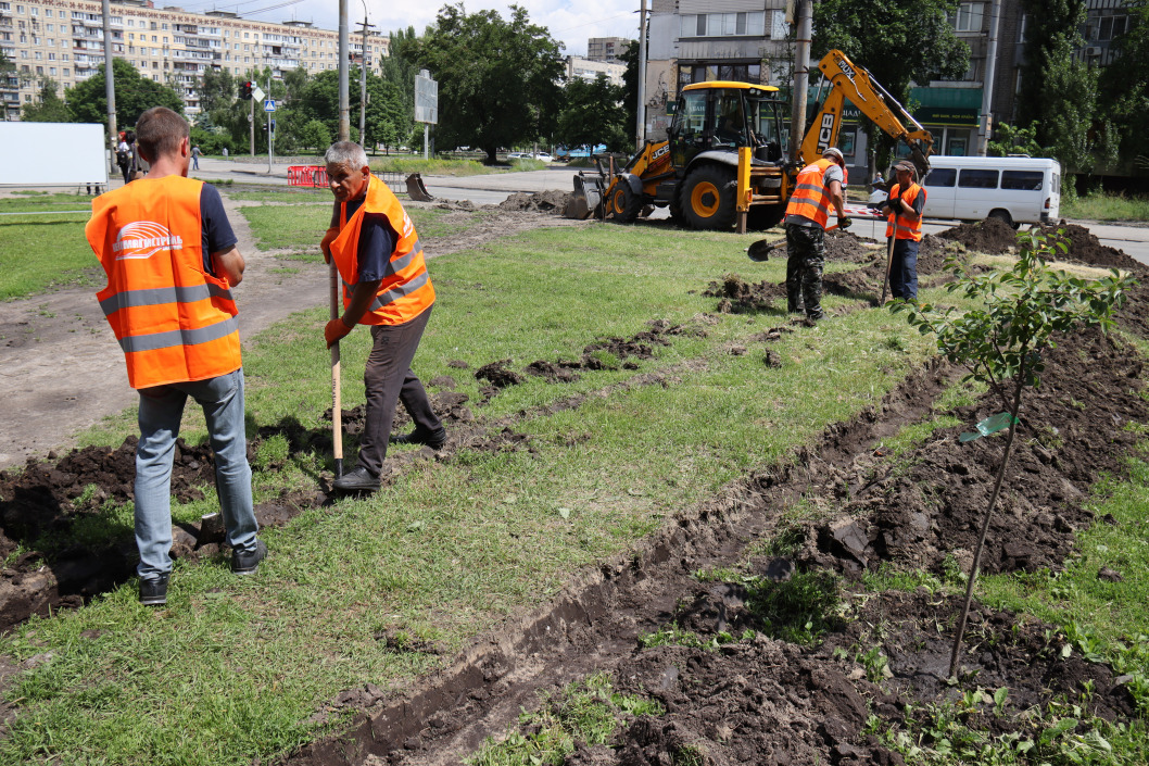 В Днепре продолжается реконструкция проспекта Героев на ж/м Победа - рис. 5