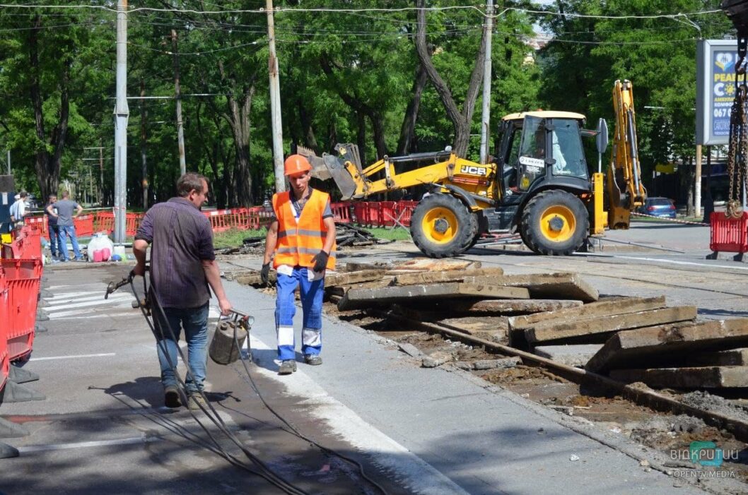 В Днепре на проспекте Дмитрия Яворницкого начался ремонт трамвайных путей - рис. 4