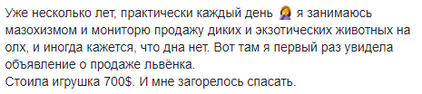Живая игрушка: в Днепре хозяева зарабатывали на львенке - рис. 2
