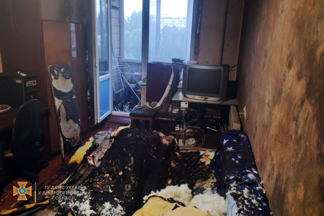 На Днепропетровщине во время пожара множественные ожоги получил 45-летний мужчина - рис. 1