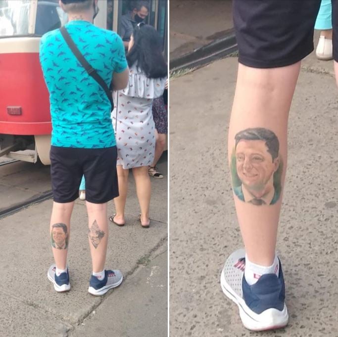 С президентом по жизни: украинец сделал необычную татуировку - рис. 1