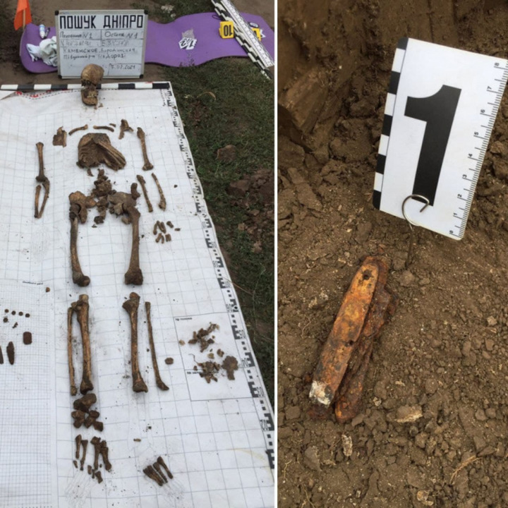 В Каменском почти на поверхности земли нашли останки освободителя города - рис. 2