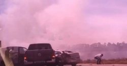 Дым и 5 разбитых машин: на трасе Днепр-Запорожье произошло ДТП (Фото/видео) - рис. 2