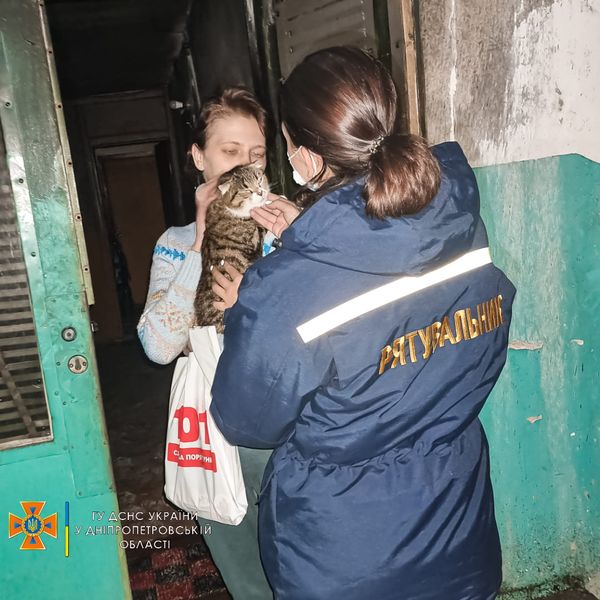 Хэппи-энд: спасенную во время пожара в Днепре кошку вернули хозяйке - рис. 2