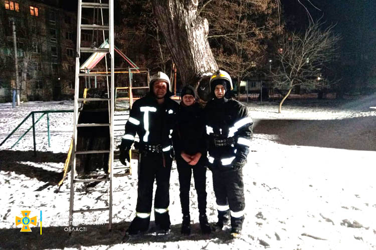 В Павлограде спасли подростка, который залез на вершину 7-метрового дерева - рис. 3