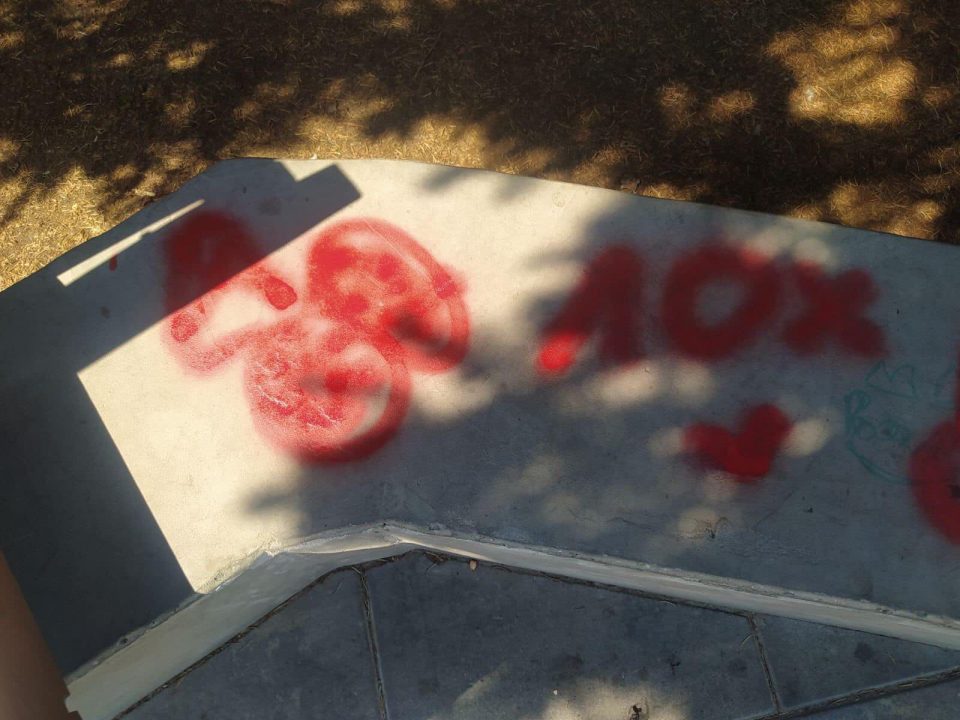 В Днепре вандалы обрисовали сквер матерными словами и фаллическими символами - рис. 2