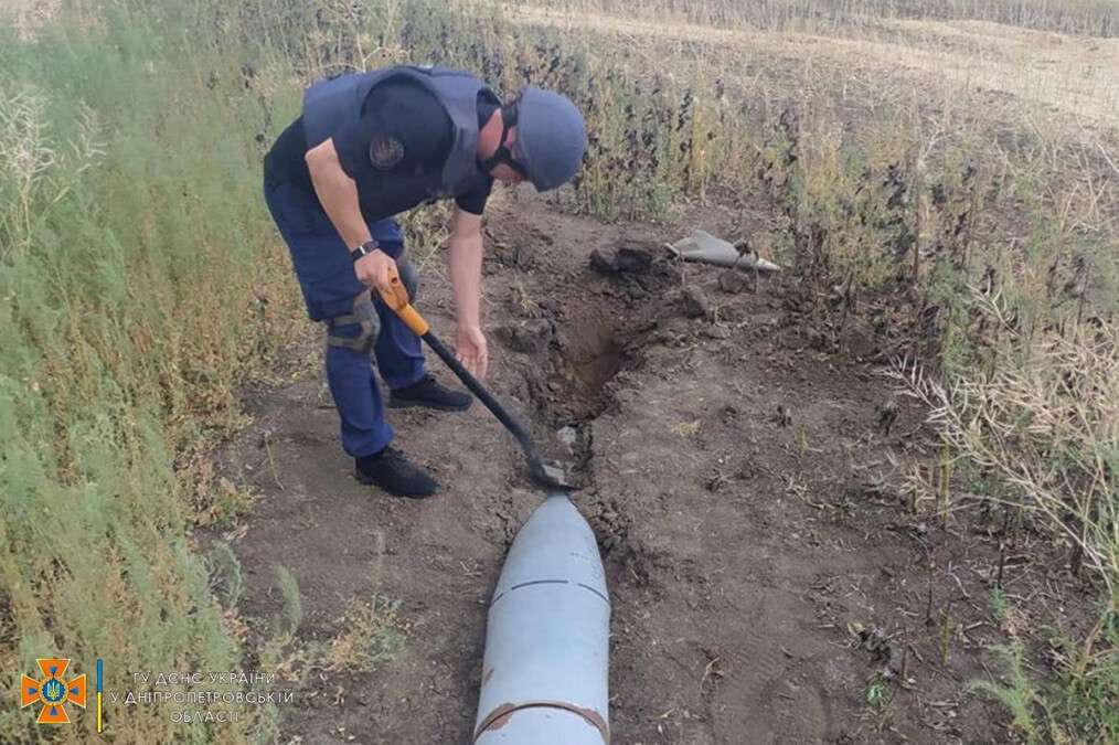 У Синельниківському районі знайшли снаряд від «Урагану», що не розірвався - рис. 1