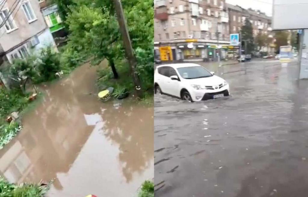 Последствия непогоды в Кривом Роге: затопленные улицы, разбитые авто и поваленные деревья (Фото) - рис. 1