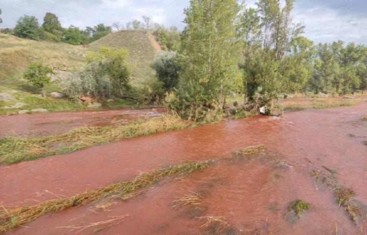 Опасности нет: городские власти Кривого Рога пояснили, почему вода в Ингульце красного цвета - рис. 1