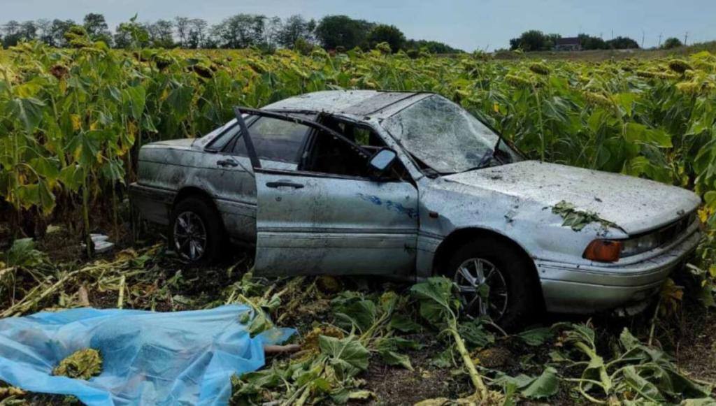 На Дніпропетровщині автівка вилетіла у поле, перекинувшись на дах: загибла жінка - рис. 1