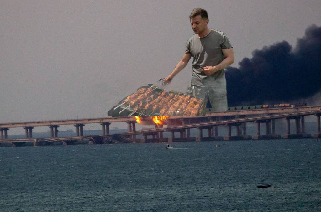 «Не хочу уезжать из Крыма – уже не уедешь»: подборка мемов и фотожаб по взрывам на Крымском мосту - рис. 6