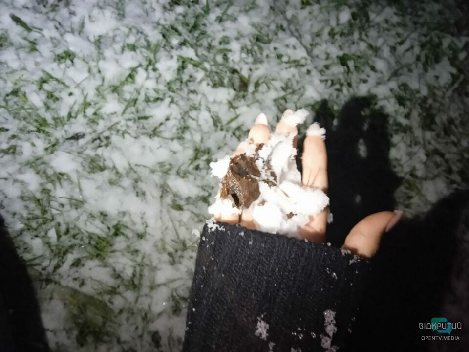 Зима на порозі: у Дніпрі випав перший сніг (Фото/Відео) - рис. 3