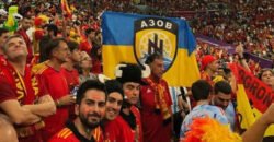 Скандал на Чемпионате мира: FIFA отобрали флаг «Азова», который развернули испанские болельщики на трибунах - рис. 15