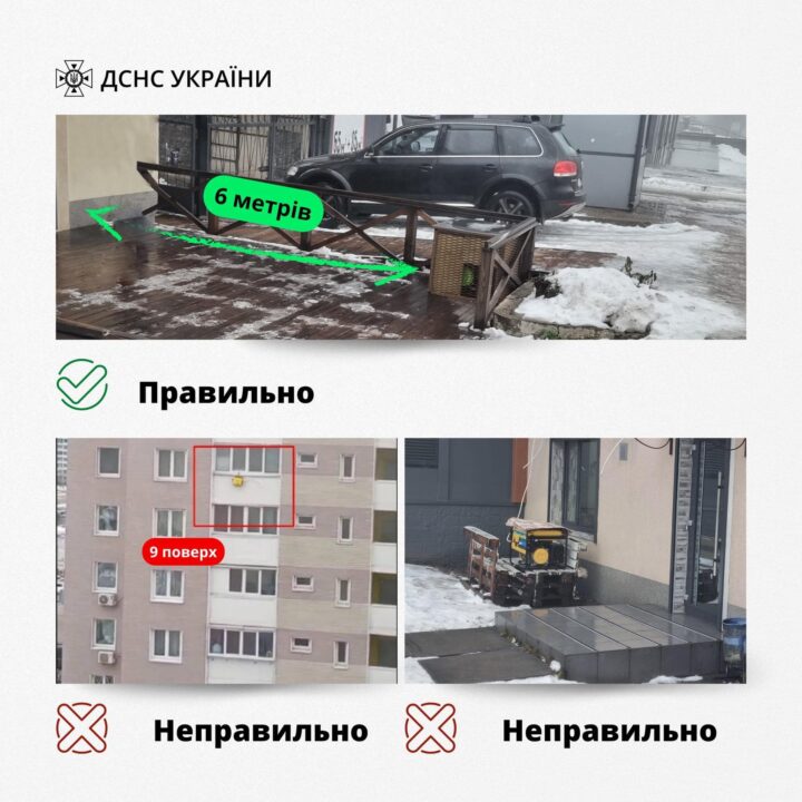 В Днепре спасатели пояснили, как правильно устанавливать электрогенераторы