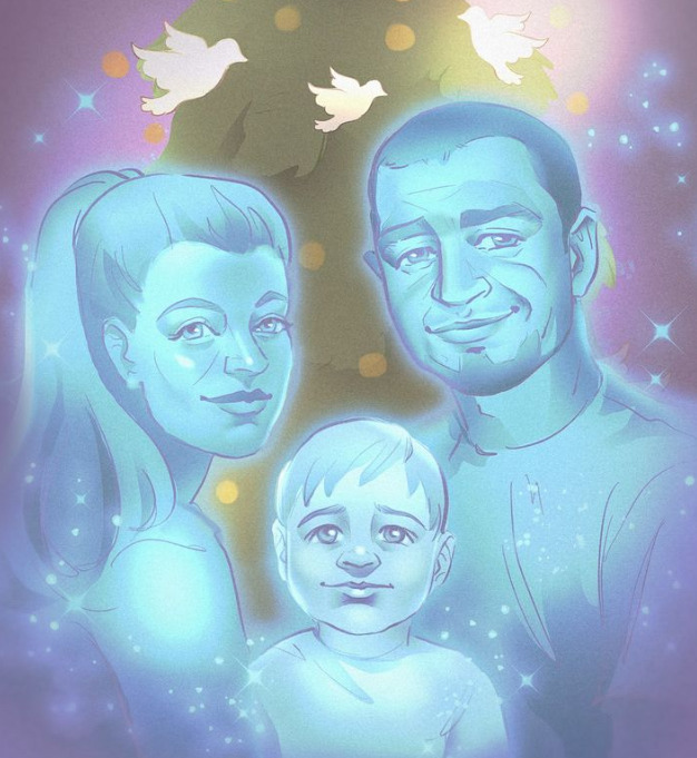 Художниця намалювала картину ї сім’ї, яка загинула від ракети російських окупантів у Кривому Розі