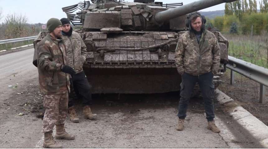 Бойцы 93-й днепровской ОМБр показали танковый бой под Бахмутом