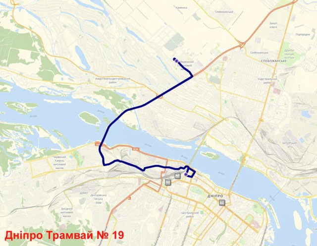 У Дніпрі відновлено роботу трамвая 19-го маршруту