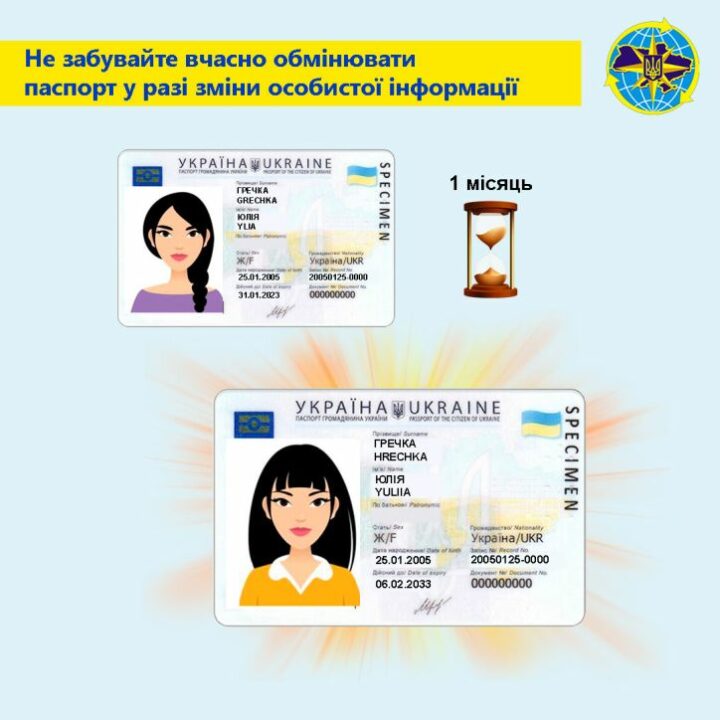 Мешканці Дніпра у разі зміни особистих даних мають обміняти свої ID-картки та закордонні паспорти