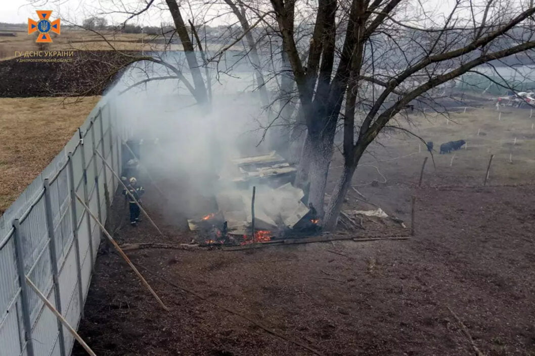 У Дніпровському районі заживо згоріли свійські тварини