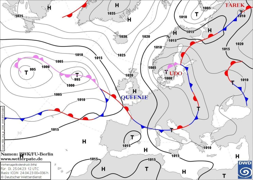 Атмосферный фронт циклона Udo: прогноз погоды в Днепре на 26 апреля - рис. 1