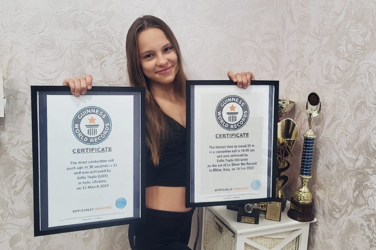 Вперше в історії України 12-річна спортсменка двічі потрапила до Книги рекордів Гіннеса