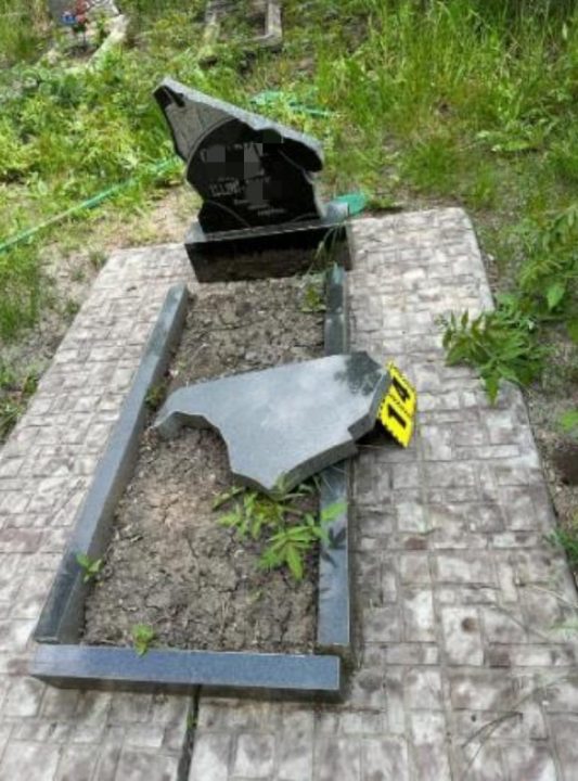 На Днепропетровщине вандал разгромил на кладбище надгробия родителей и односельчан - рис. 2